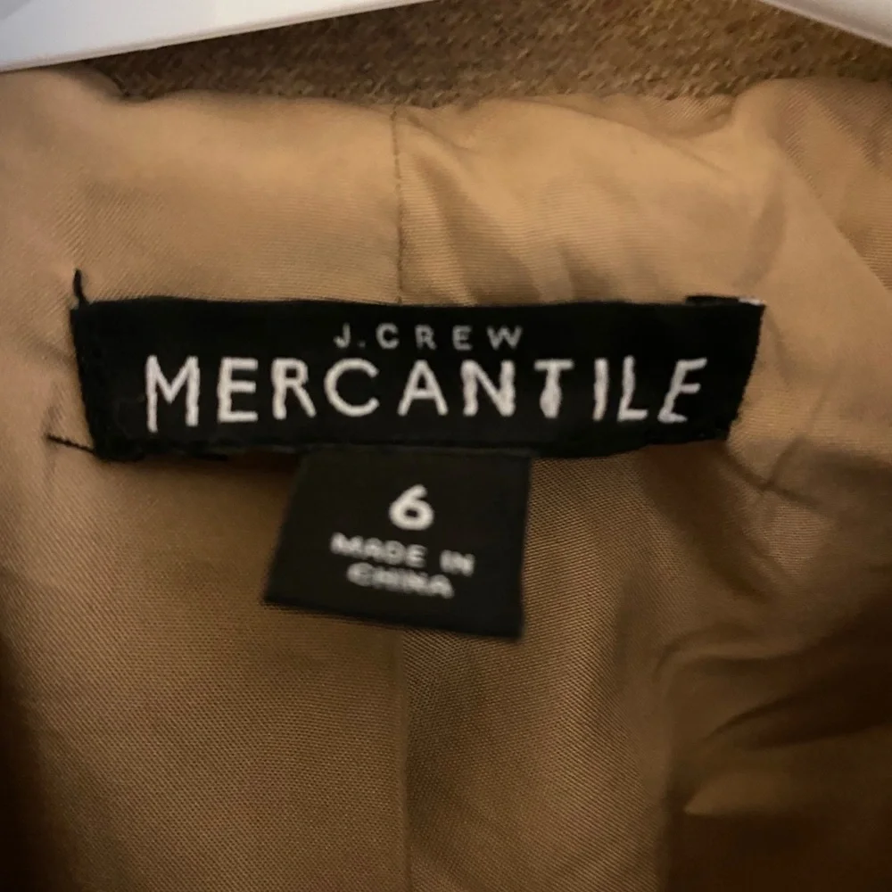 J. Crew Factory Camel Wool Blend Pea Coat - Picture 6 of 6